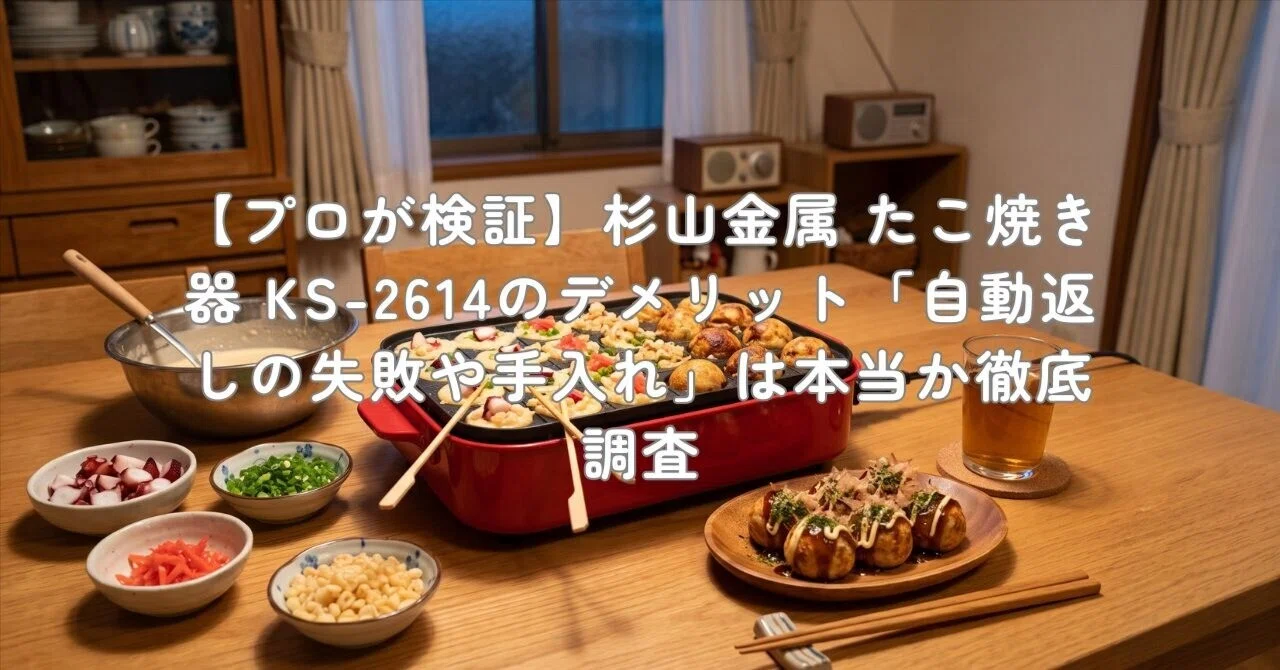 プロが検証】杉山金属 たこ焼き器 KS-2614のデメリット「自動返しの