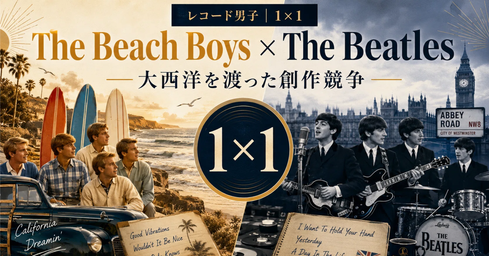 レコード男子｜1×1｜⑥│The Beach Boys × The Beatles｜大西洋を渡っ