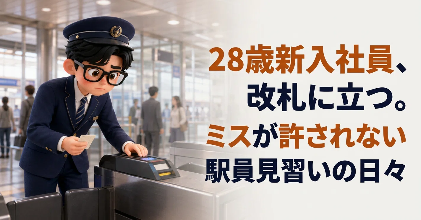28歳新入社員、改札に立つ。ミスが許されない駅員見習いの日々｜ハル