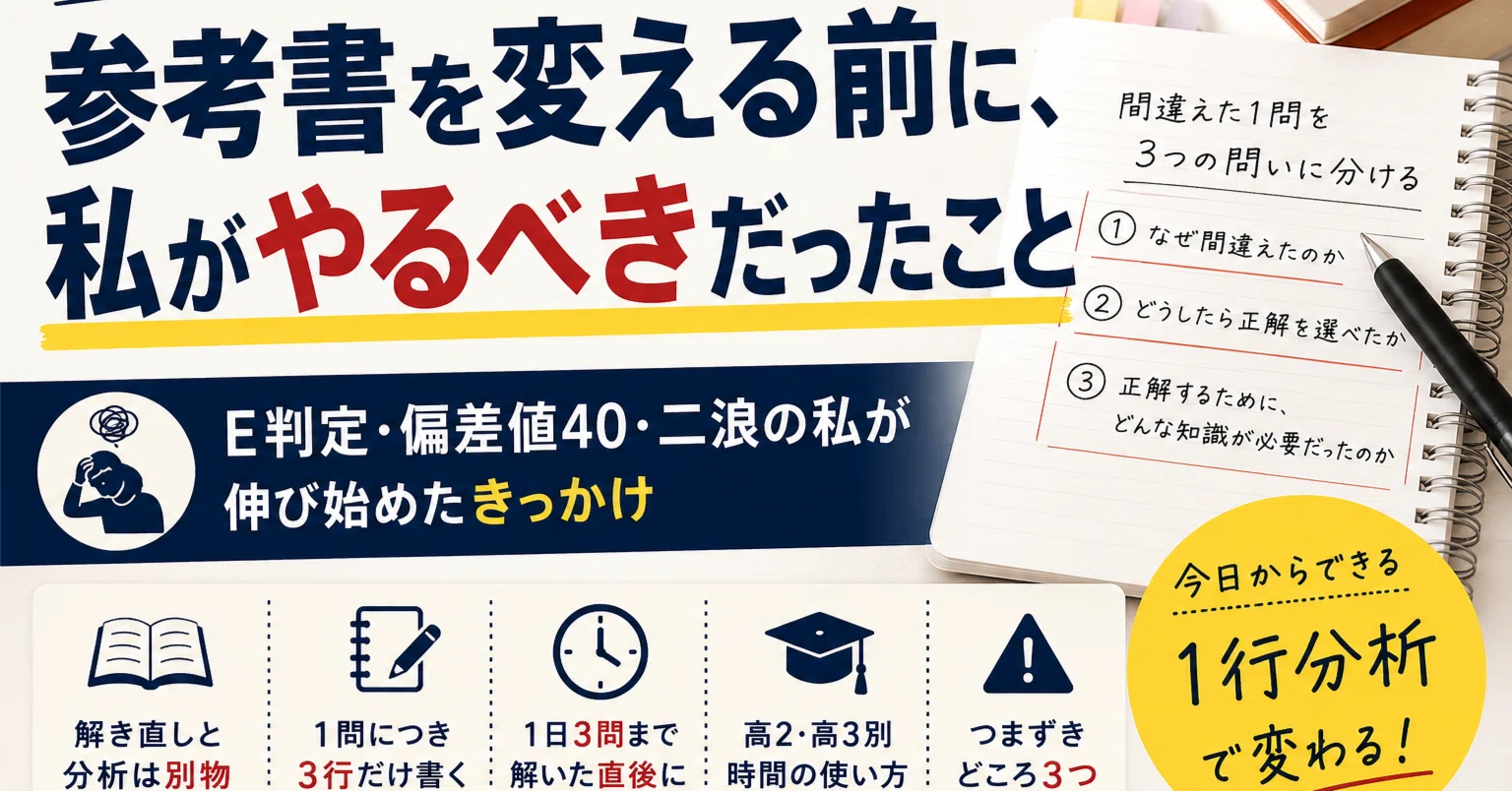 参考書を変える前に私がやるべきだったこと｜Nocloud