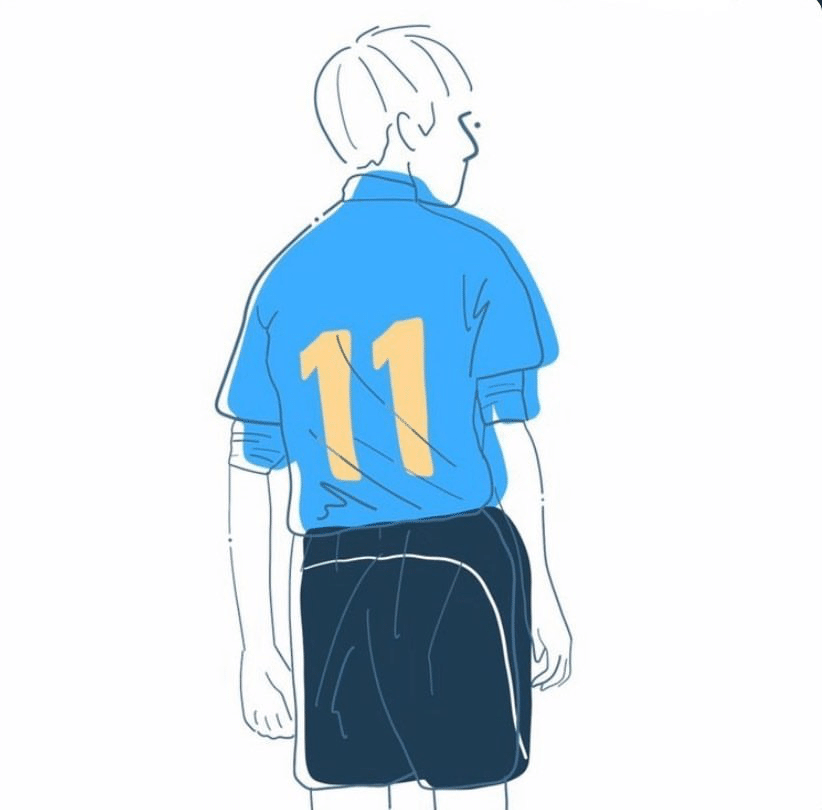 イラスト無料受注 No 29 サッカー少年の後ろ姿 やすい ゆか Note