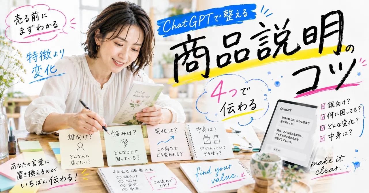 ChatGPTで自分の商品説明を作る時のコツ|アトカ【AIコラムライター】@AI副業