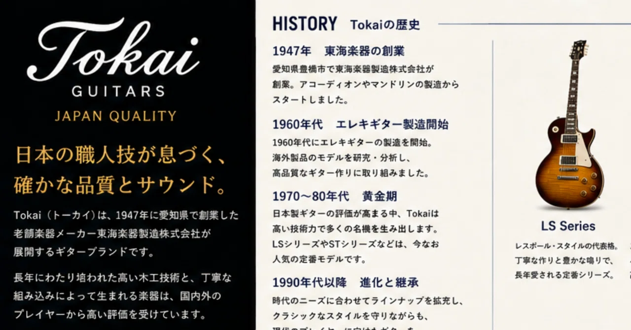 TOKAI（トーカイ）とは？“ジャパンヴィンテージ”を代表する国産ギター