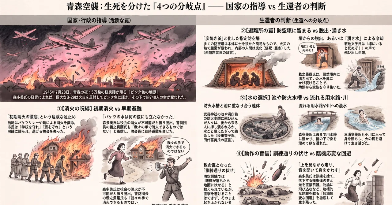 青森空襲：生死を分かつ四つの決断分岐点｜青森太郎（ソウマ シンキチ）