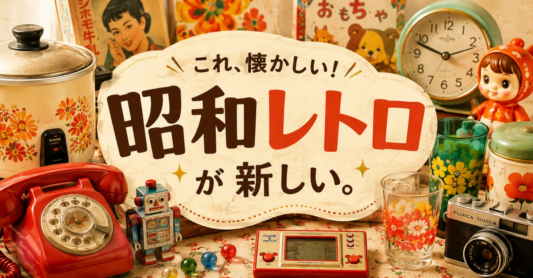 ＳL レトロ　昭和時代の懐かしい物 これ、懐かしい！」が新しい。Z世代に人気の昭和レトロアイテム