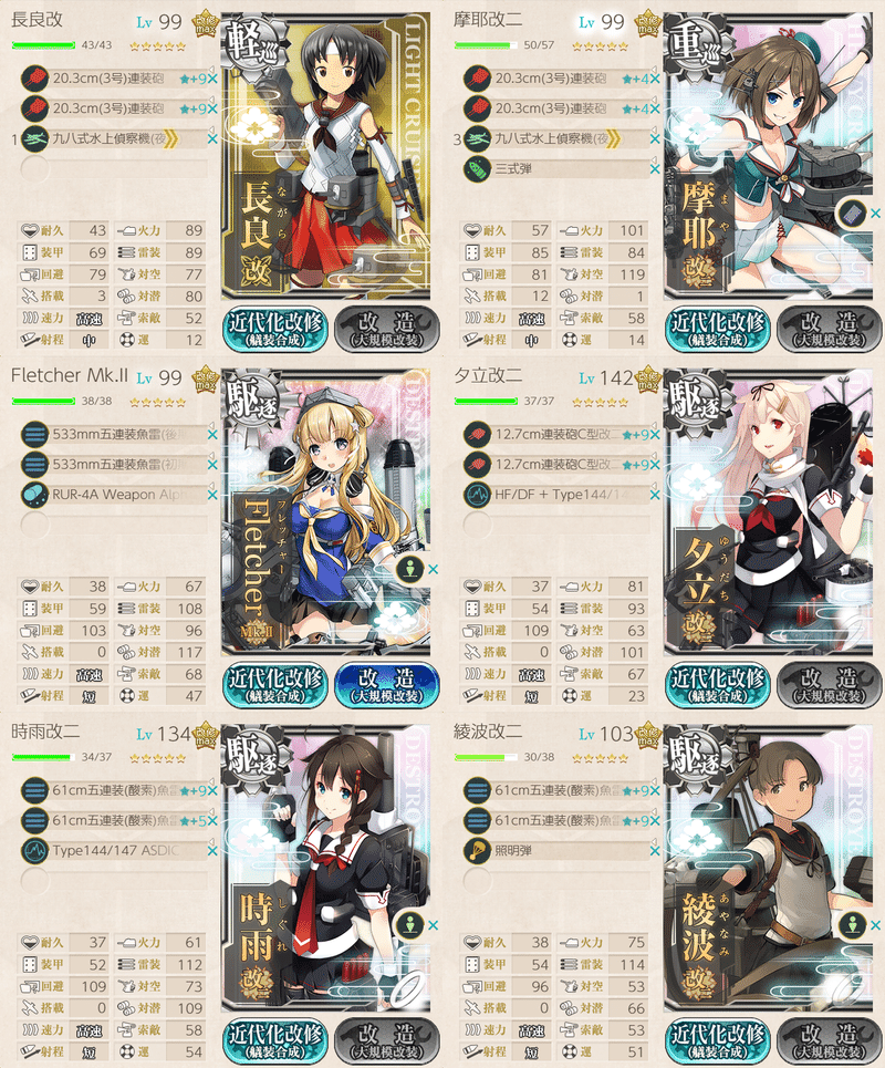 艦これ ２０２０年夏イベ ｅ ６甲攻略 第二ゲージボス ゲージ削り編成 ソウノ Note