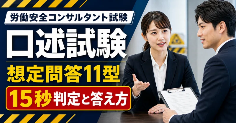 労働安全コンサルタント試験｜筆記・記述・口述の解答手順｜資格を楽に