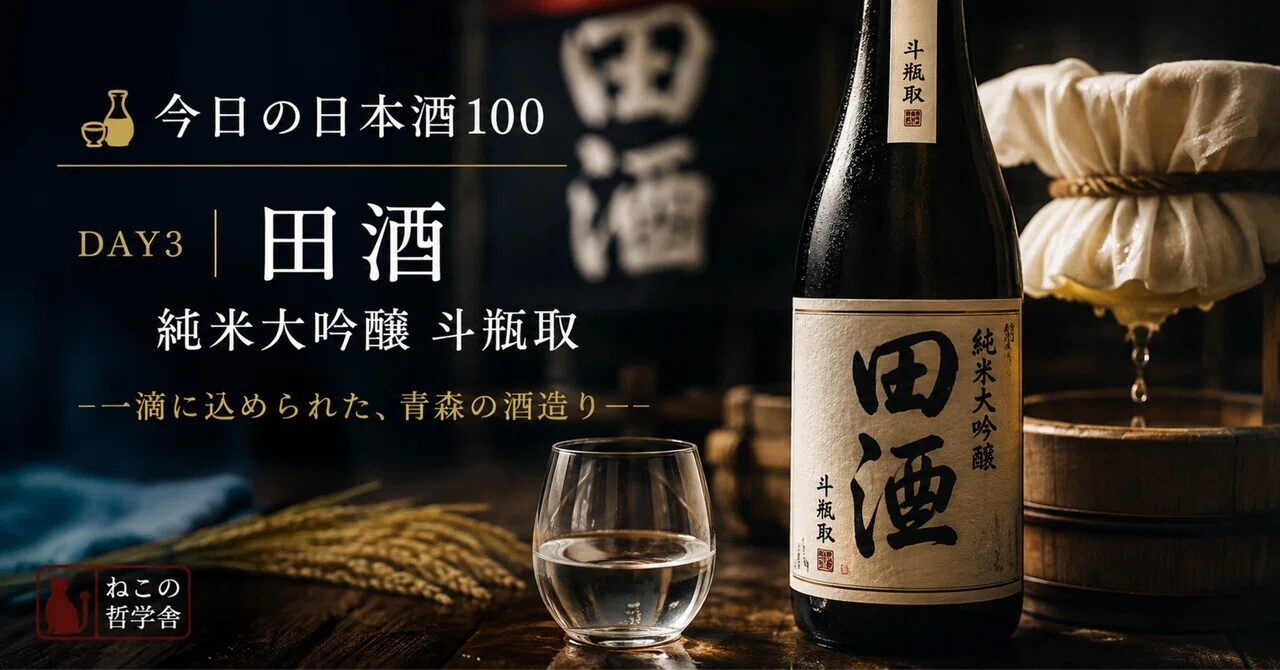 田酒 純米大吟醸 斗瓶取 🍶 今日の一献 DAY3｜田酒 純米大吟醸 斗瓶取｜PHILOSOPHY OF SILENCE