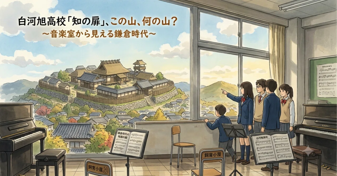 この山、何の山？ ― 音楽室から見える鎌倉時代 ―｜白河旭高等学校の音楽室
