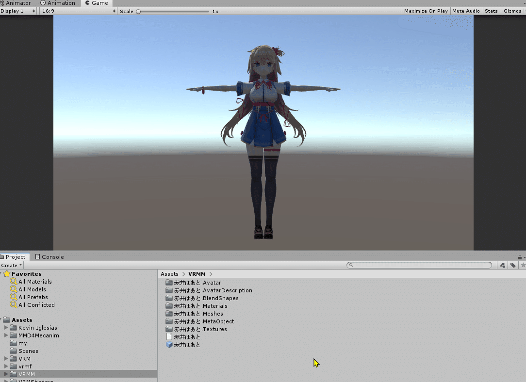 Unityでmmdをmmd4machanimでfbx化しさらにそのfbxをvrmに変更して使うメモ 阿部聡也さんのnote Note