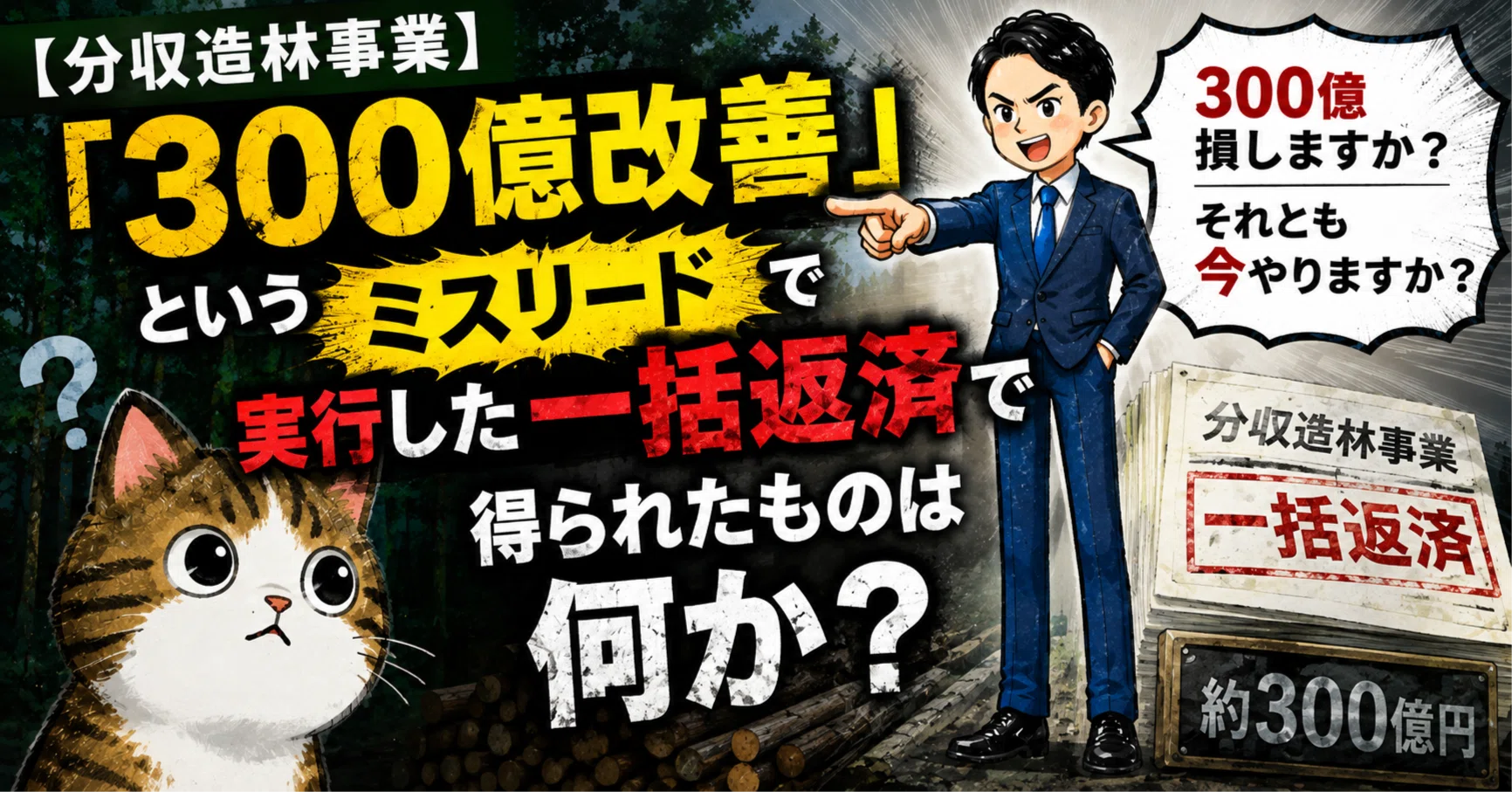 分 収 造林 問題