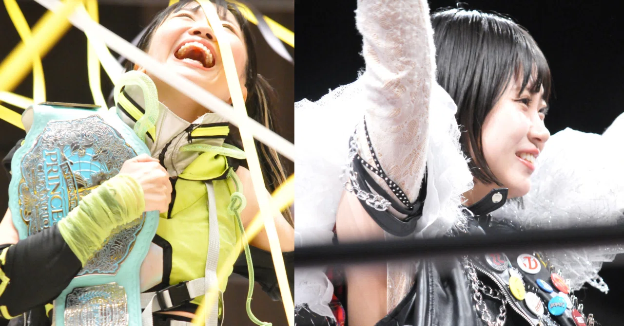 片側だけほどけた髪で、鈴芽がニヤリと笑った【東京女子プロレス 8.23