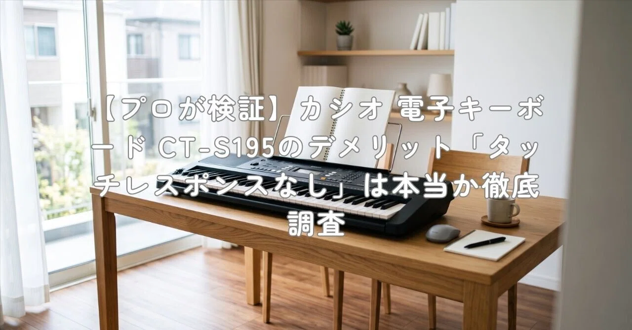 プロが検証】カシオ 電子キーボード CT-S195のデメリット「タッチ