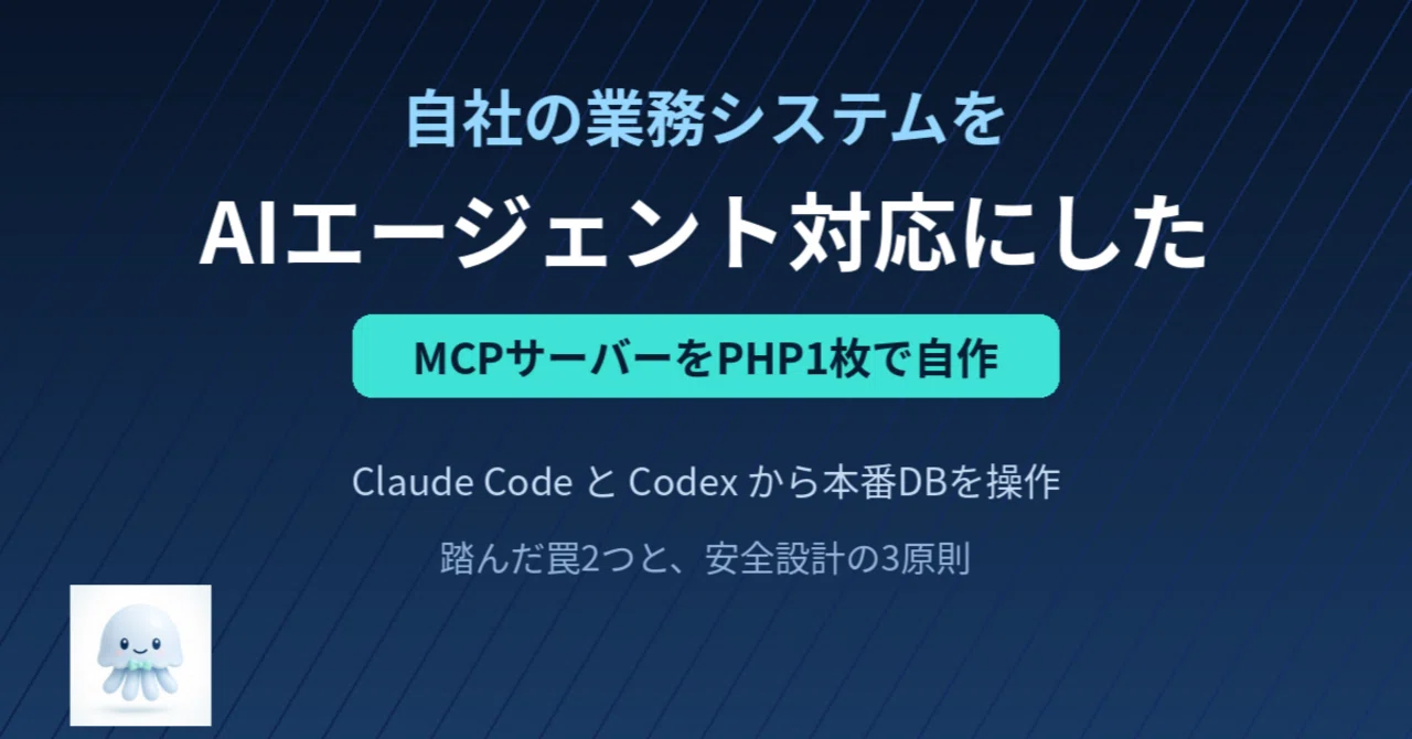 自社の業務システムをAIエージェント対応にした——MCPサーバーをPHP1枚で自作した実録｜BittensorMan