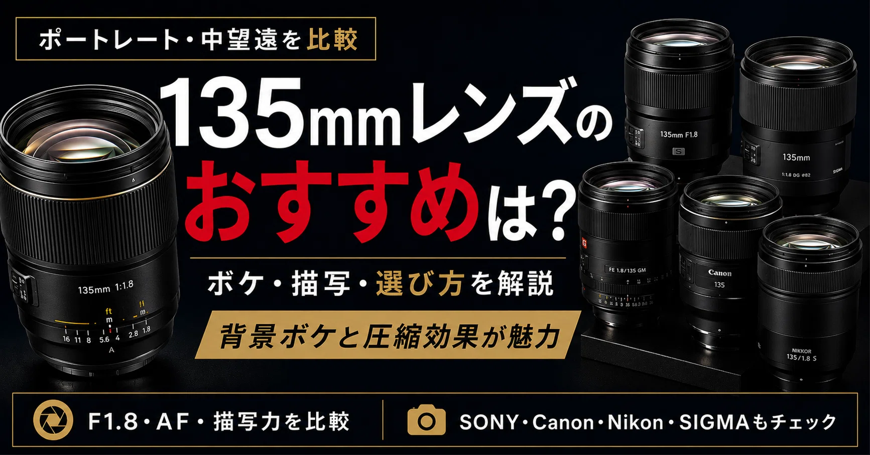 135mmレンズおすすめ8選｜ポートレートで大きなボケを楽しめる単焦点を