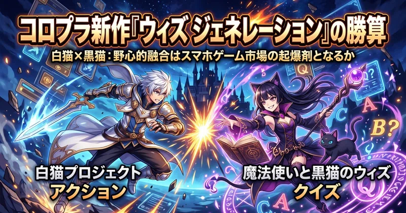 コロプラ新作『ウィズ ジェネレーション』の勝算――“白猫×黒猫”の野心的融合はスマホゲーム市場の起爆剤となるか