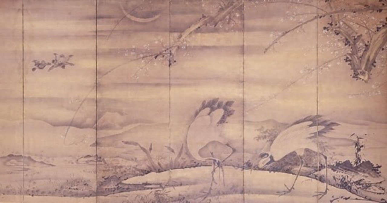輝い 梅妻鶴子で風雅に暮らす、林和靖。 【梅と鶴】 Lin Wasei who 絵画+タペストリー