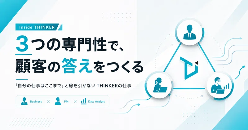 専門性を持ち寄り、枠を越えて思考する。異なる職種で顧客の「答え」をつくる、THINKERの仕事【InsideTHINKER】