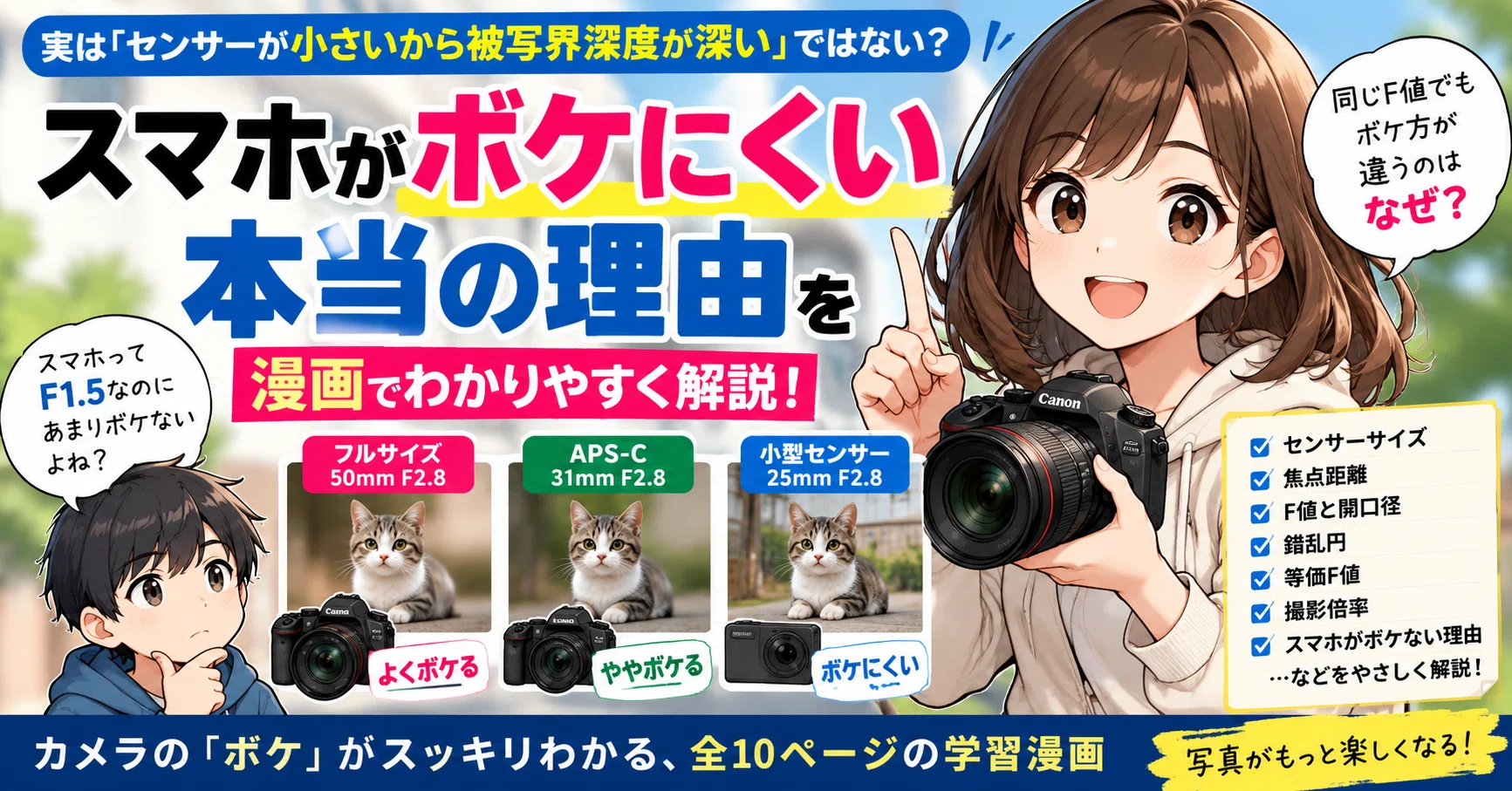 実は「センサーが小さいから被写界深度が深い」ではない？ カメラの