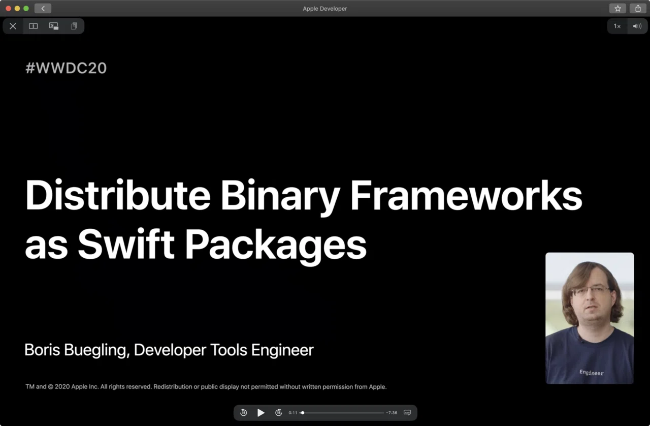 忙しい人向けの Distribute binary frameworks as Swift packages - #WWDC20｜戸画美角