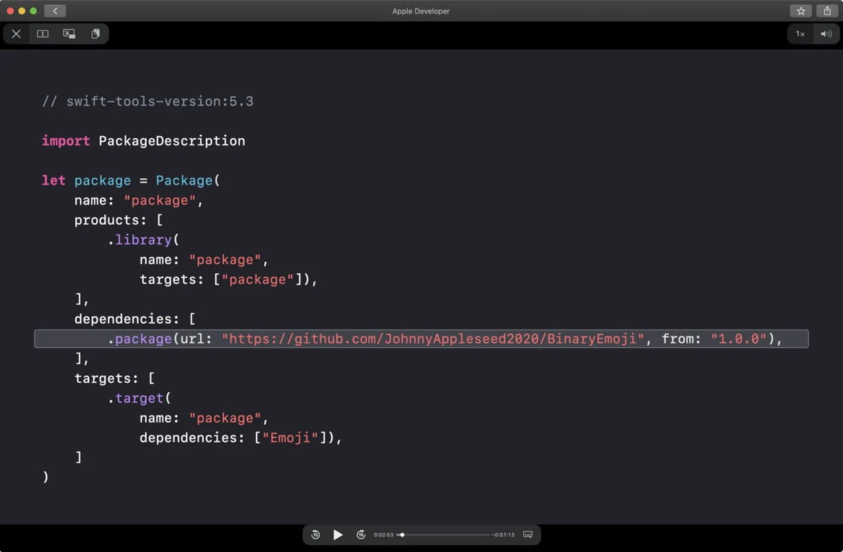 忙しい人向けの Distribute binary frameworks as Swift packages - #WWDC20｜戸画美角
