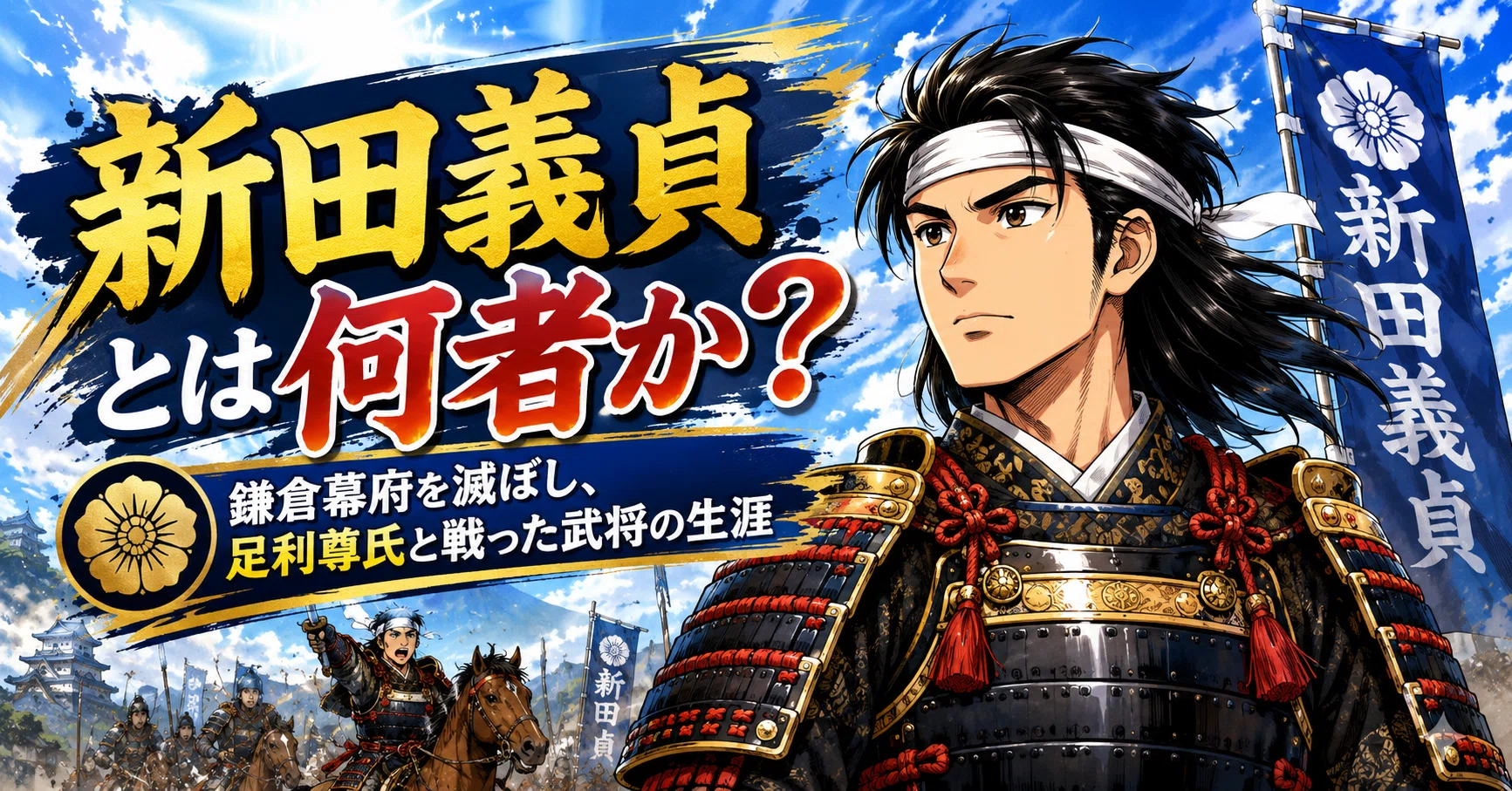 漫画でわかる】新田義貞とは何者か？ 鎌倉幕府を滅ぼし、足利尊氏と
