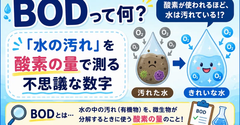 🦠 BODって何？｜「水の汚れ」を酸素の量で測る不思議な数字【排水処理トラブル編　第5話】
