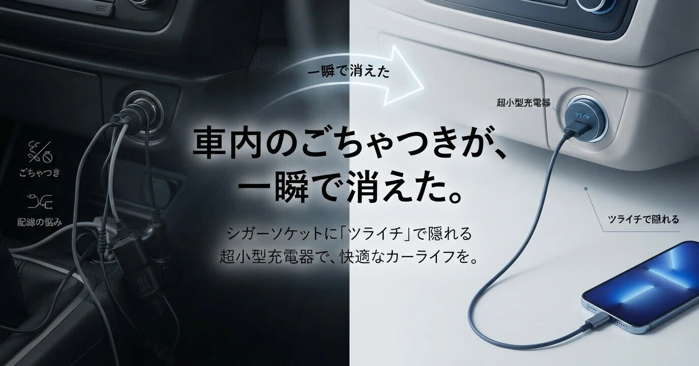 買った時は2万5000円でした。 充電器などの小物は全て揃っています！ 車内のごちゃつきが一瞬で消えた。シガーソケットに「ツライチ」で