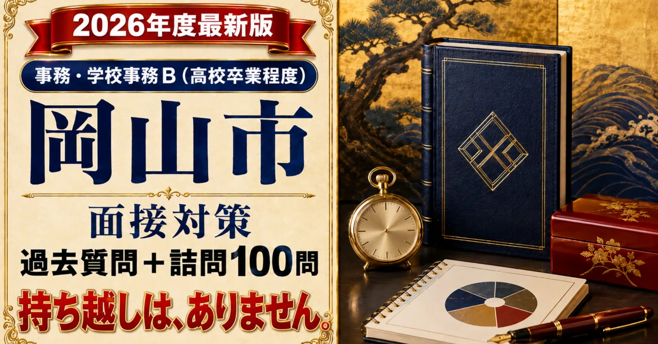 岡山市・事務／学校事務B（高校卒業程度）】面接パーフェクトブック