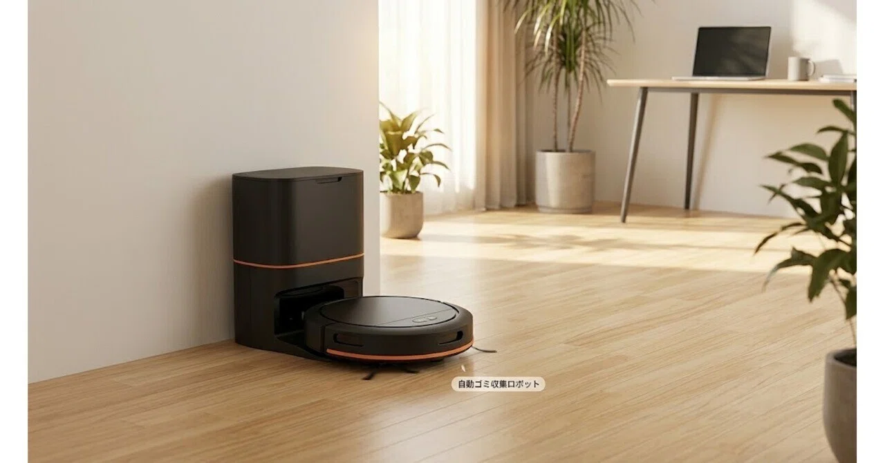 8500Pa吸引×自動ゴミ収集、楽天1位表示のロボット掃除機は「ラクになる