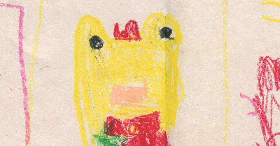 自分で描いた4歳の時の絵の感想を箇条書きで述べる Miko Note