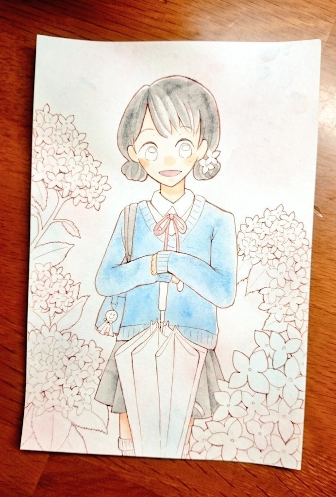 水彩色鉛筆イラストメイキング ましろ よう Note