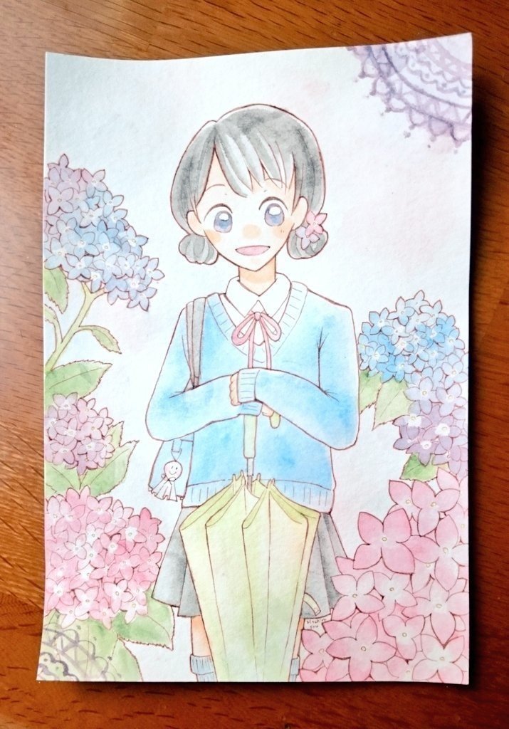 水彩色鉛筆イラストメイキング ましろ よう Note