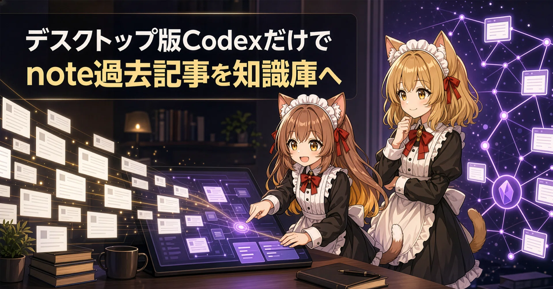Codex×Obsidian】デスクトップ版だけでnoteの過去記事を知識庫へ｜自動