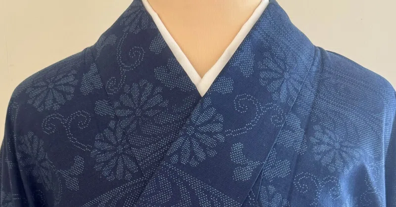 綿薩摩単衣着物