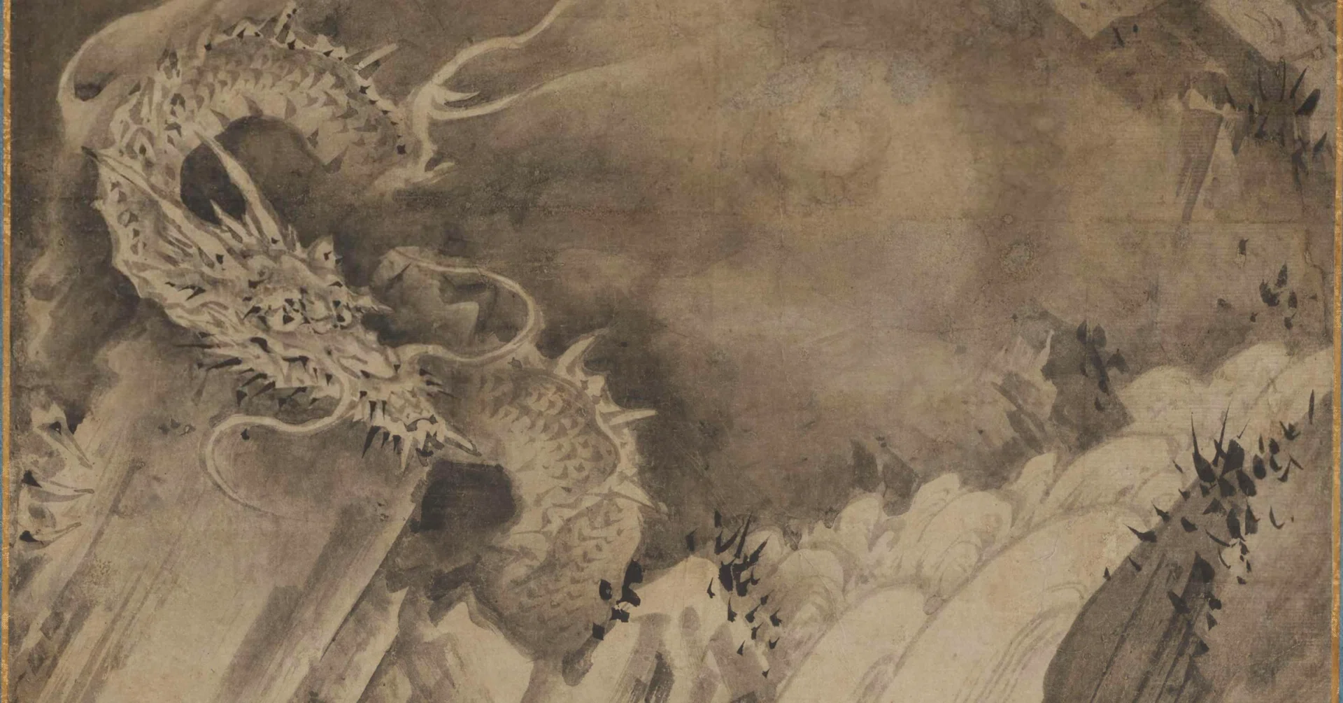 大英博物館展出品作⑮狩野派《瀧龍図》江戸時代初期（16世紀後半
