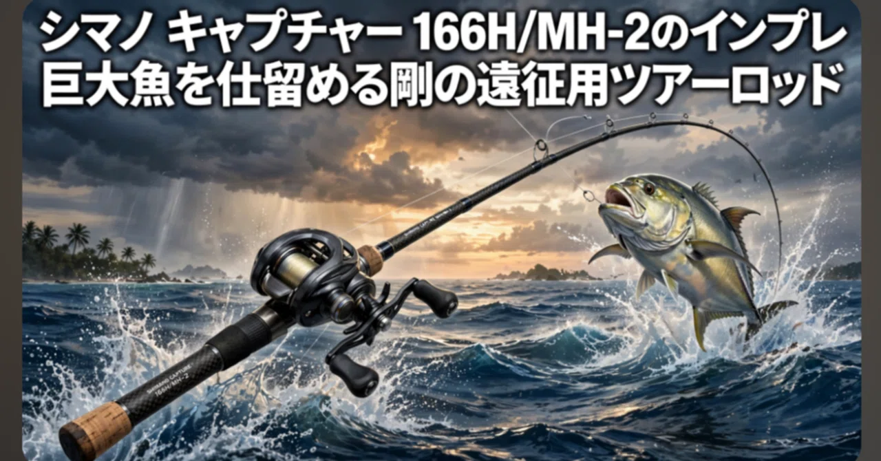 シマノ キャプチャー 166H/MH-2 SHIMANO CARTURE シマノ キャプチャー 166H/MH-2のインプレ 巨大魚を仕留める剛の遠征用