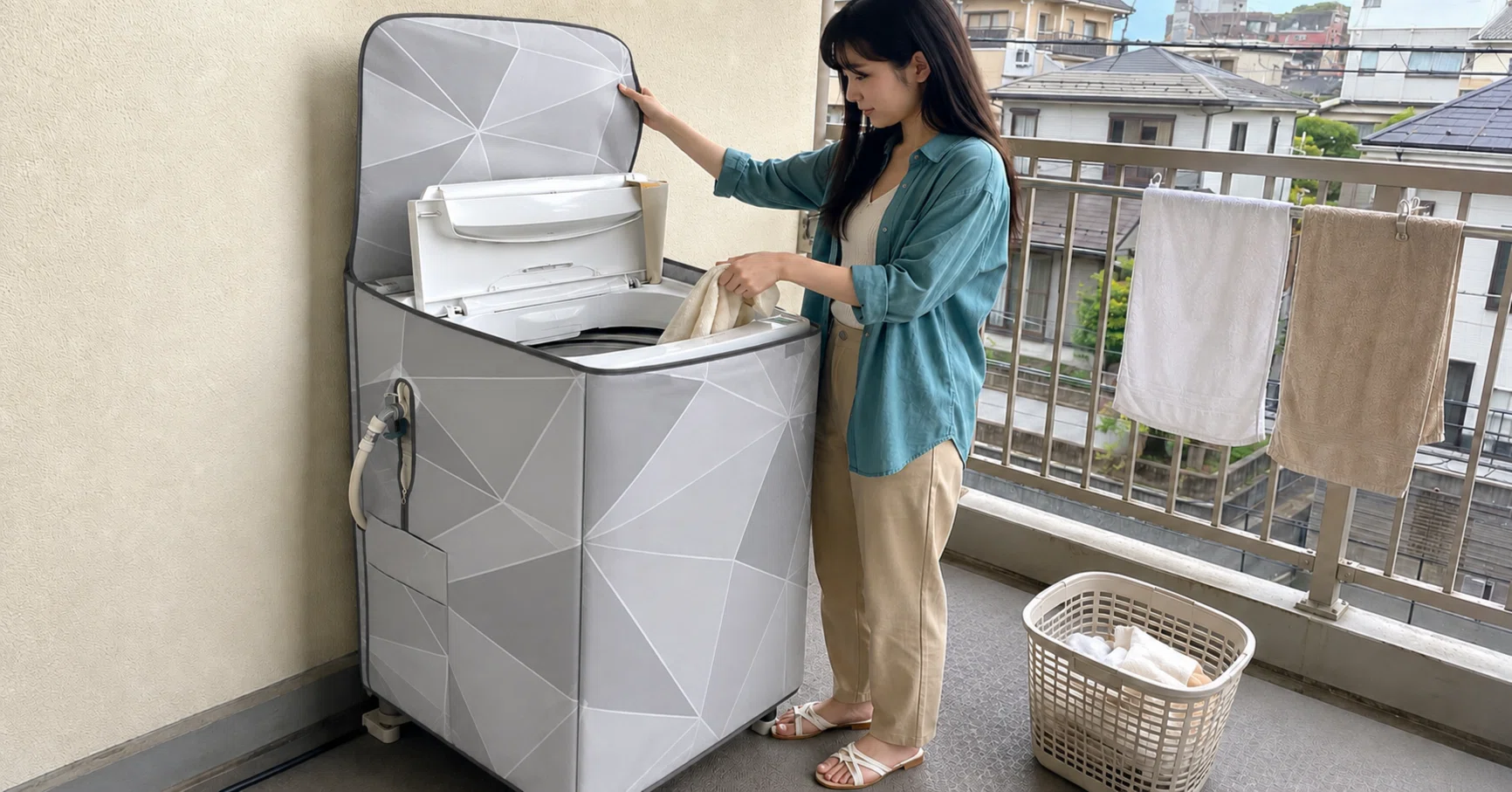 KOMCLUB屋外防水洗濯機カバーで雨と紫外線に備える｜キツネ｜コラム
