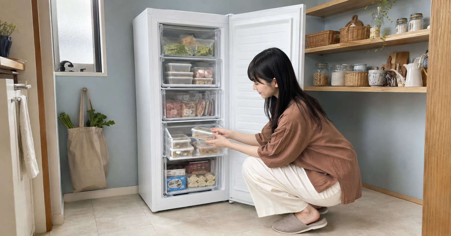 冷凍ストックが整うMAXZEN 145L冷凍庫JF145ML01WH｜キツネ｜コラムライター