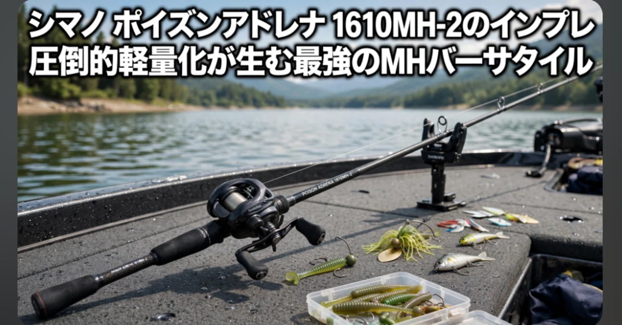 シマノ ポイズンアドレナ 1610MH-2のインプレ 圧倒的軽量化が生む最強