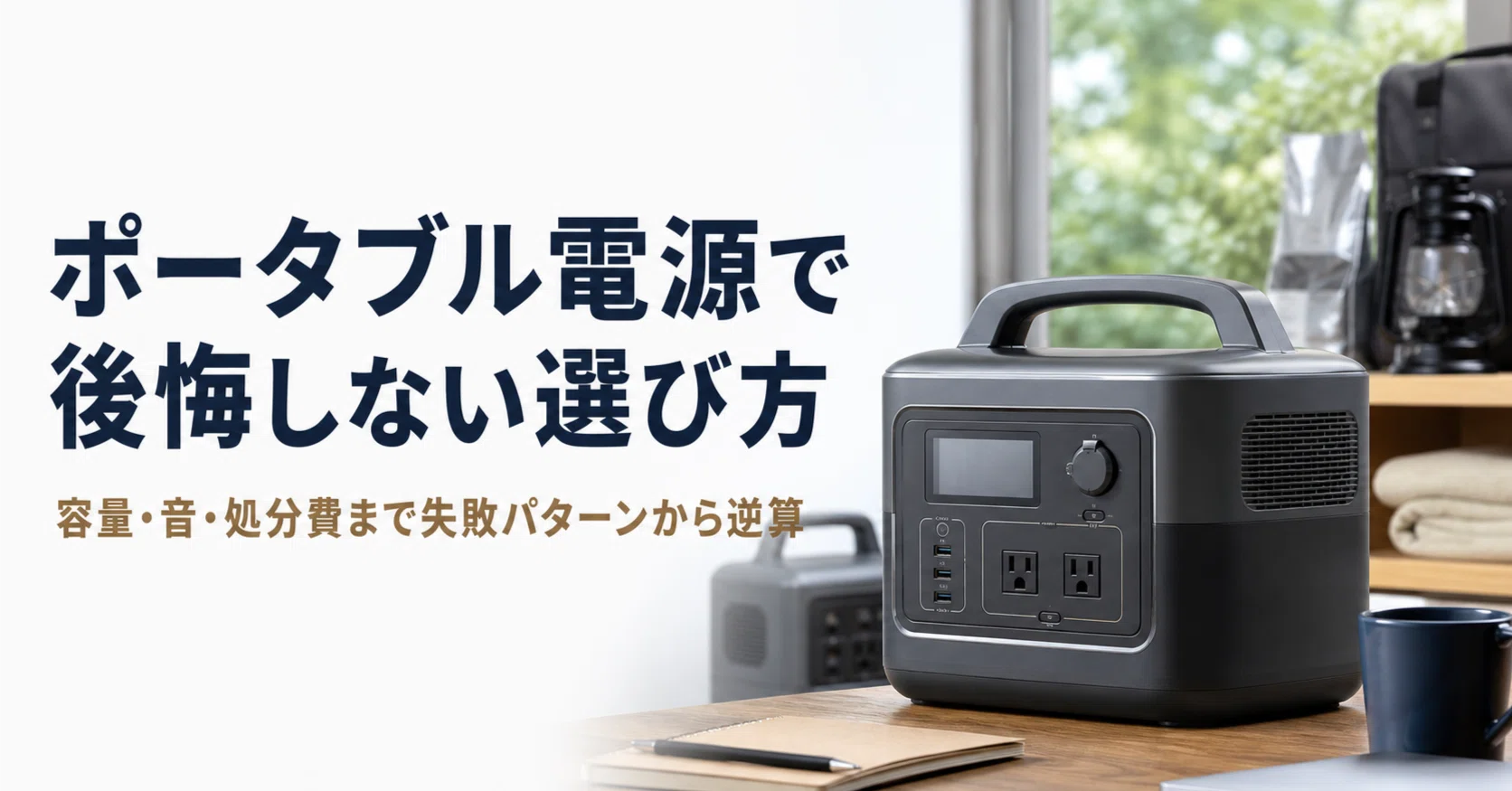 ポータブル電源で後悔しないための選び方 容量・音・処分費まで失敗