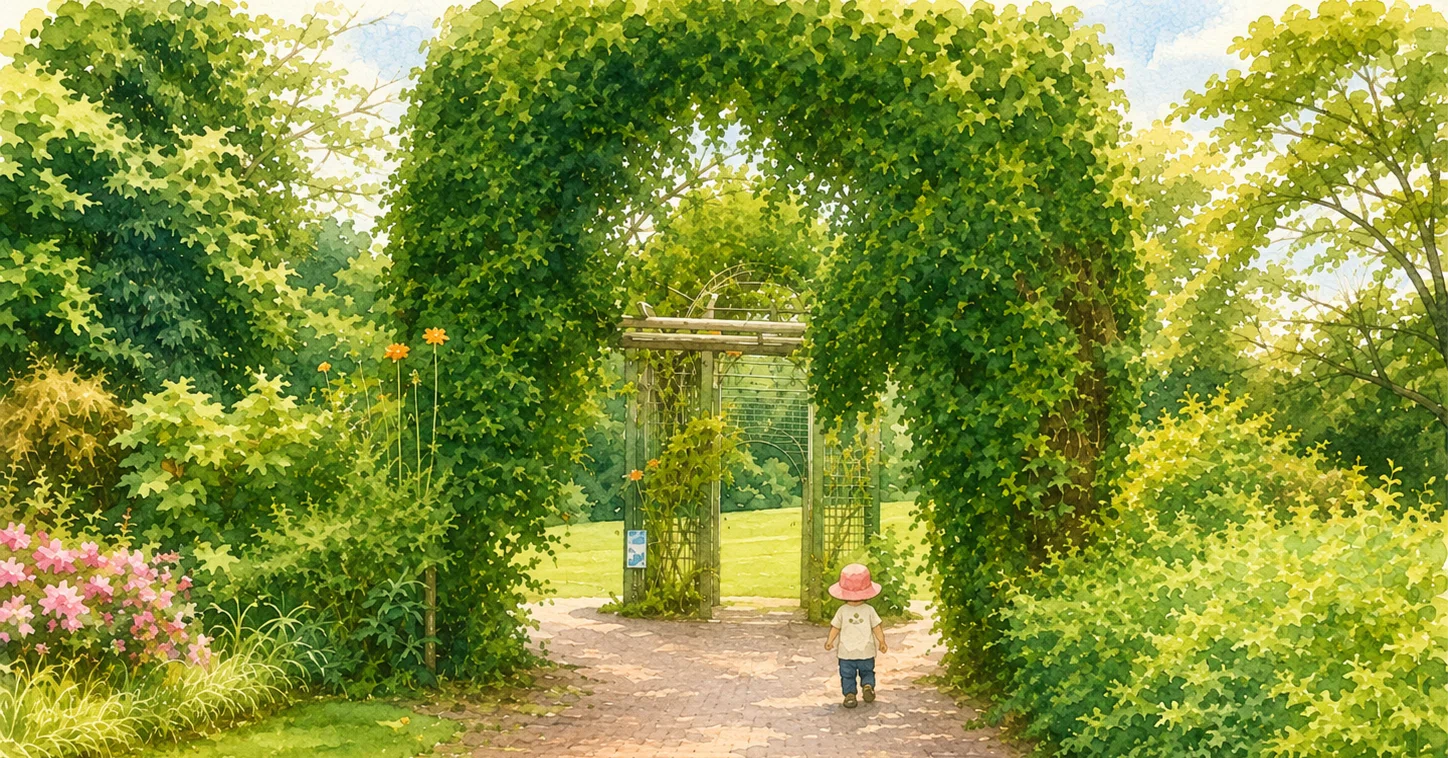 Sophie Strouveサイン入り 大型額装 人物画 庭園風景 Sophie Strouvé