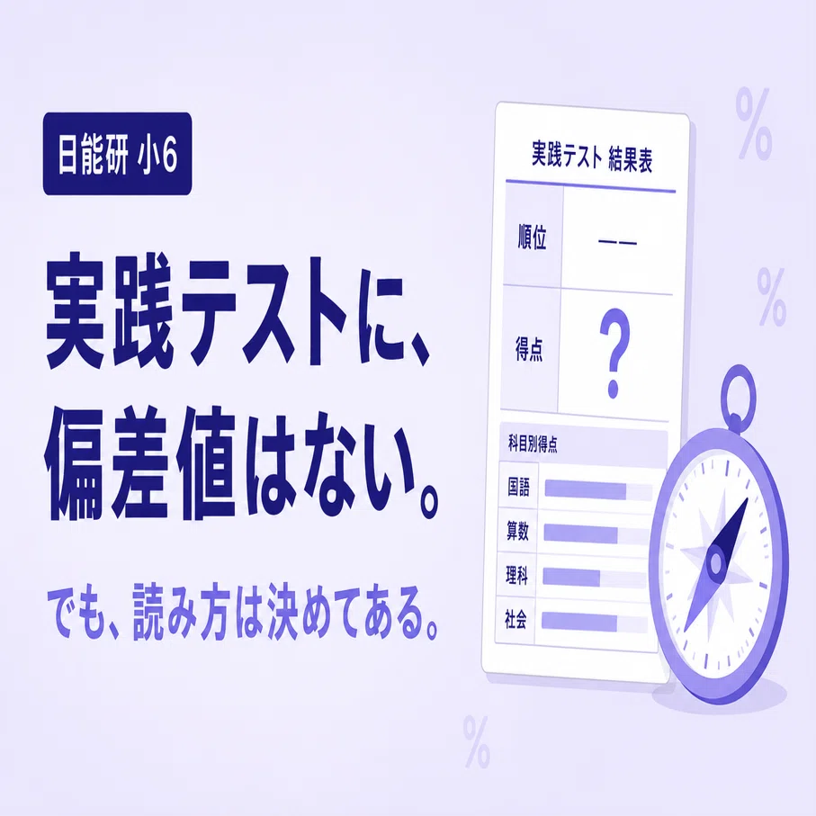 日能研】小6後期の「合格力実践テスト」には偏差値がない｜調べて