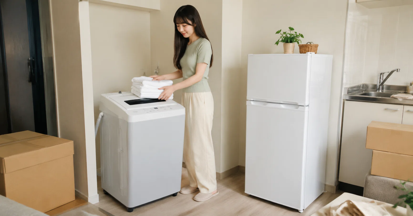 MAXZEN家電2点セットで一人暮らしの新生活をすっきり準備｜キツネ