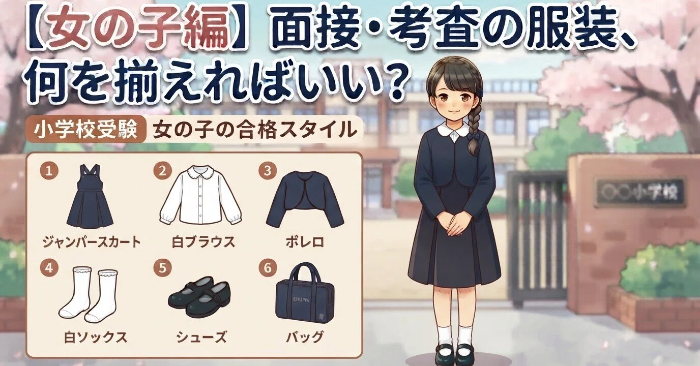 女の子編】面接・考査の服装、何を揃えればいい?｜小学校受験ナビ
