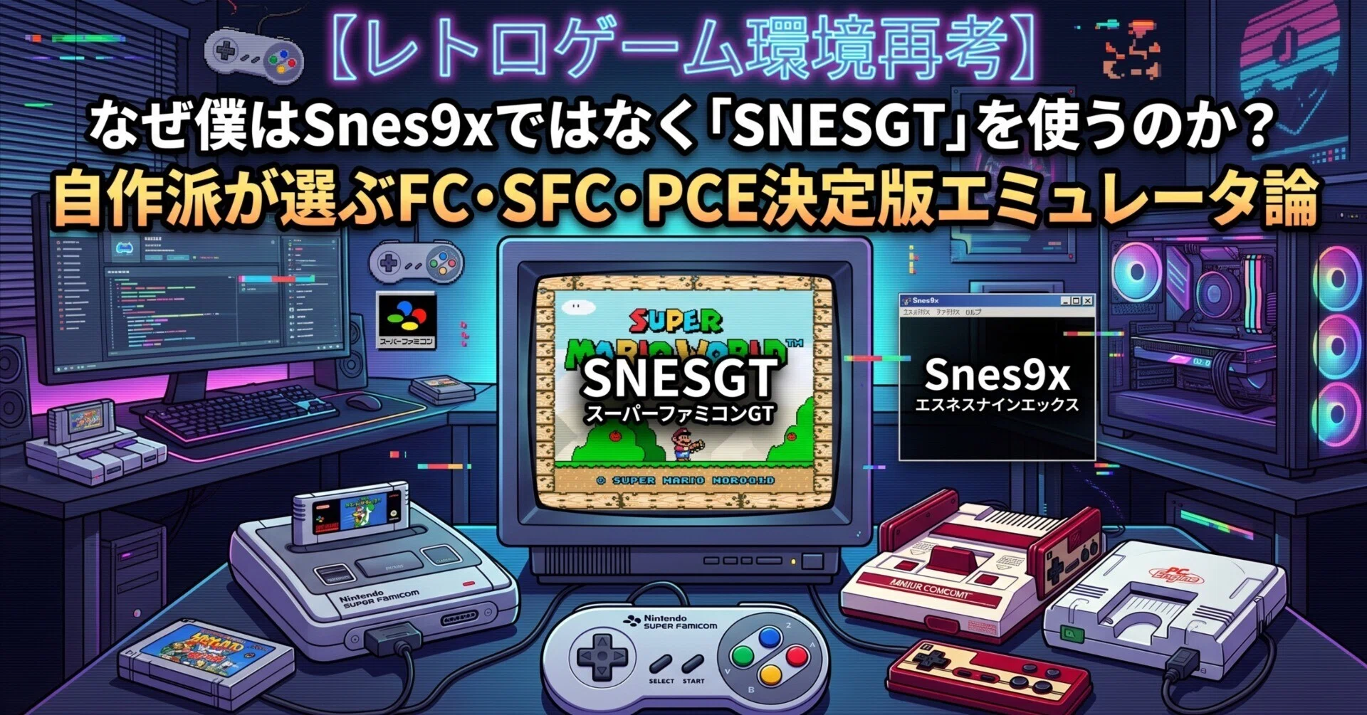レトロゲーム環境再考】なぜSnes9xではなく「SNESGT」を使うのか