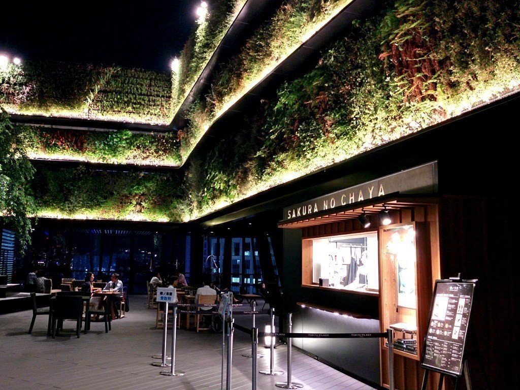 東急プラザ銀座の屋上から夜景を楽しむ 櫻ノ茶屋 銀座 タカシムカフェ Note 東急プラザ銀座の屋上から夜景を楽しむ 櫻ノ茶屋 銀座 タカシムカフェ Note
