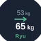 Ryu（15年53kg→3年で65kg）
