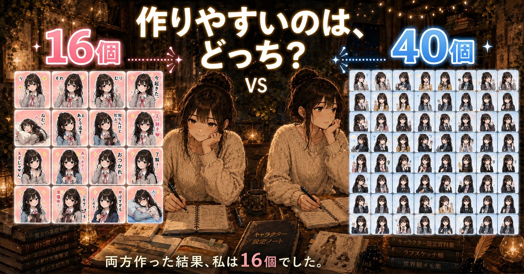 🌱#053｜LINEスタンプ、16個と40個。実際どっちが作りやすい？｜ソワ