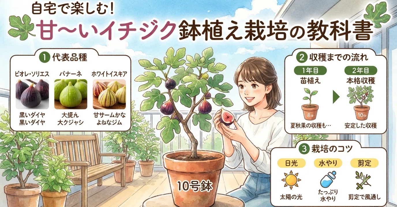家庭菜園向け】イチジクの魅力的な品種と味の違い！鉢植えサイズから